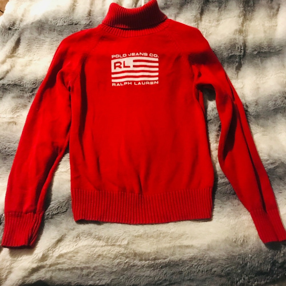 Ralph Lauren red turtleneck sweater
